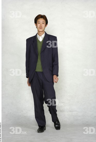 Whole Body Man Animation references Asian Formal Slim Studio photo references