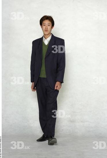 Whole Body Man Animation references Asian Formal Slim Studio photo references