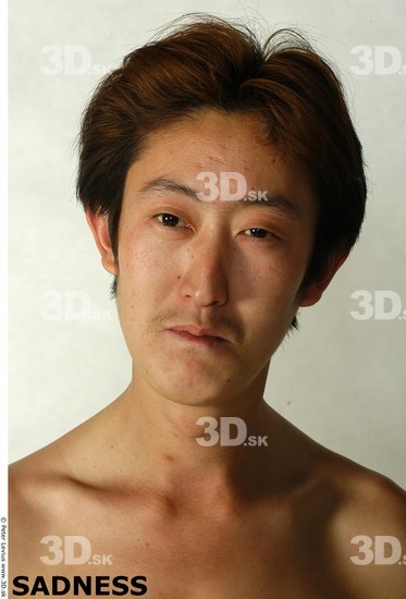 Face Whole Body Emotions Man Asian Slim Studio photo references