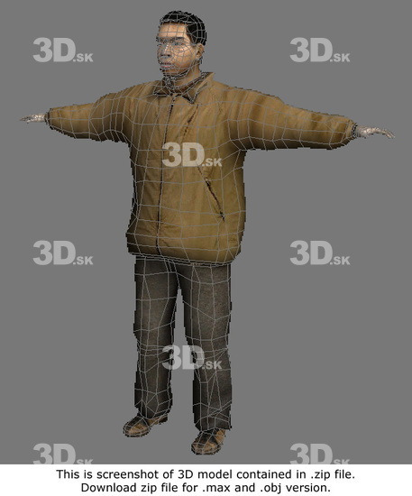 Whole Body Man Asian Casual Average 3D Models