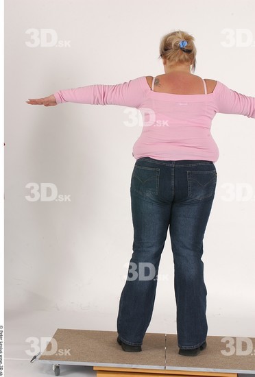 Whole Body Woman T poses Casual Overweight Studio photo references