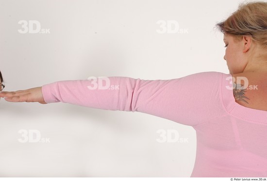 Arm Whole Body Woman Casual Overweight Studio photo references