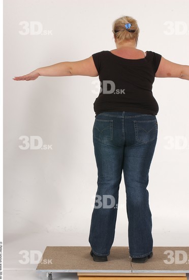 Whole Body Woman T poses Casual Overweight Studio photo references