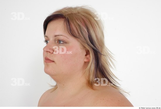 Whole Body Head Woman Overweight Studio photo references