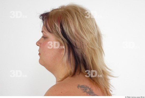 Whole Body Head Woman Overweight Studio photo references