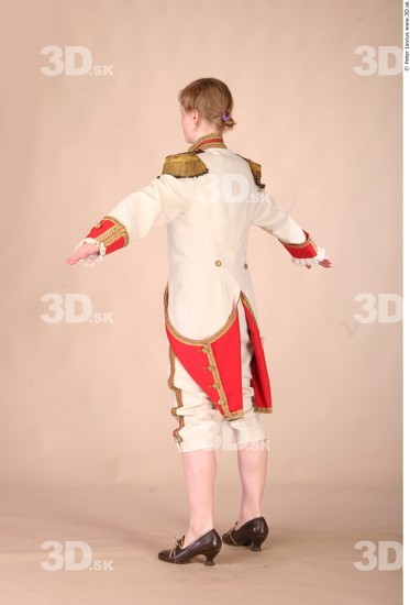 Whole Body Woman White Historical Slim Costume photo references