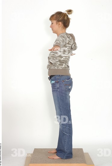 Whole Body Woman T poses White Casual Average