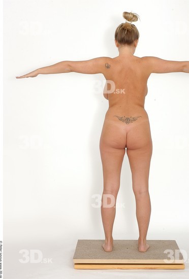 Whole Body Woman T poses White Nude Average