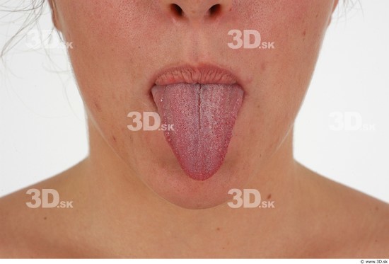 Whole Body Tongue Woman T poses Piercing Underwear Shoes Slim Average Studio photo references