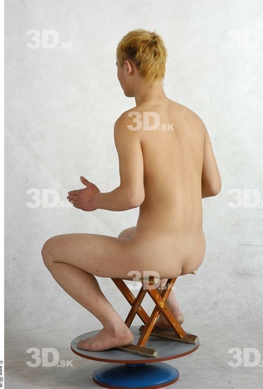 Whole Body Phonemes Man Asian Nude Slim Male Studio Poses