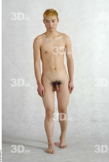 Whole Body Phonemes Man Asian Nude Slim Male Studio Poses