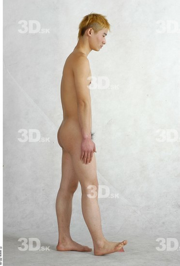 Whole Body Phonemes Man Asian Nude Slim Male Studio Poses