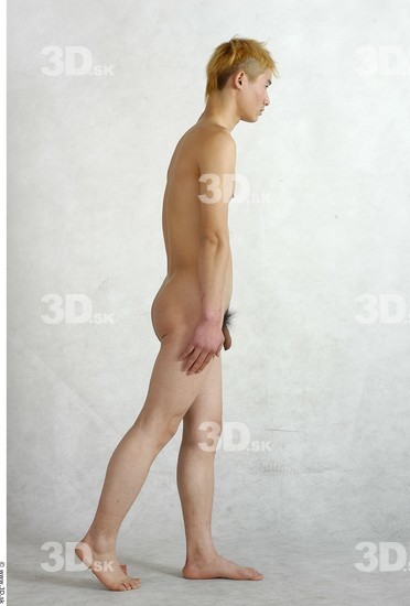 Whole Body Phonemes Man Asian Nude Slim Male Studio Poses