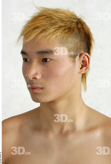 Whole Body Phonemes Man Asian Nude Slim Male Studio Poses