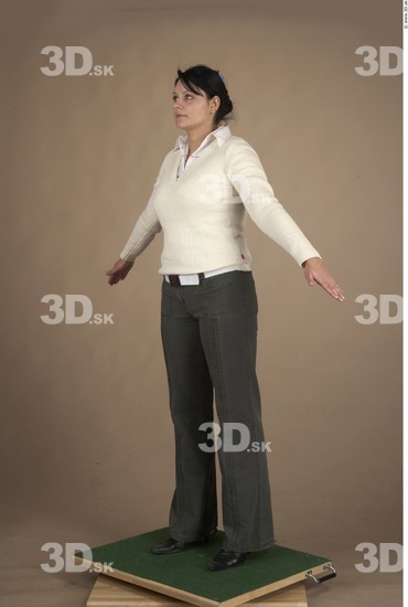 Whole Body Woman Casual Chubby Studio photo references