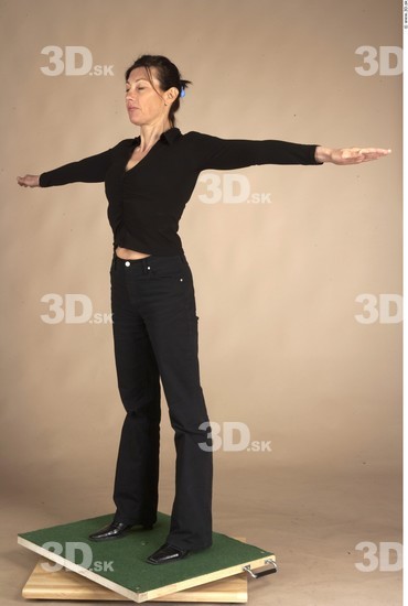 Whole Body Woman T poses Casual Slim Studio photo references