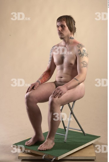 Whole Body Man Artistic poses White Tattoo Nude Average