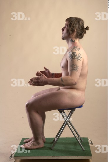 Whole Body Man Artistic poses White Tattoo Nude Average