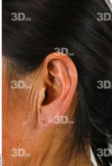 Ear Whole Body Woman Asian Slim Studio photo references