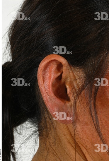 Ear Whole Body Woman Asian Slim Studio photo references