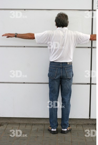 Whole Body Man T poses White Casual Slim