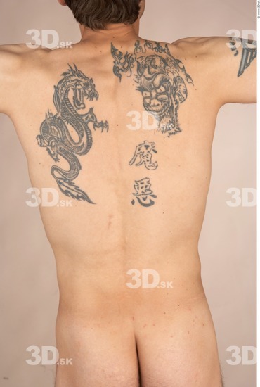 Upper Body Whole Body Man Tattoo Nude Slim Studio photo references