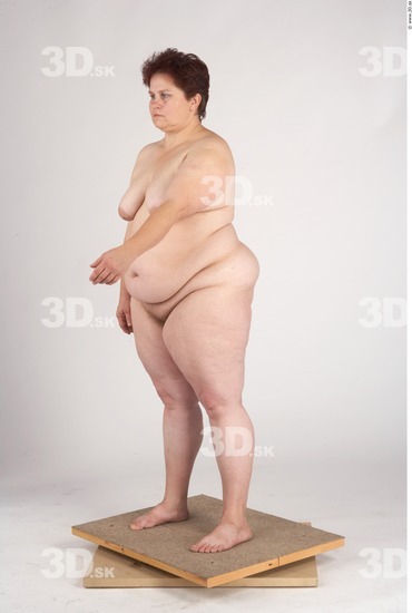 Whole Body Woman Nude Slim Overweight Studio photo references