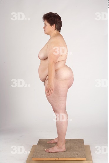 Whole Body Woman Nude Slim Overweight Studio photo references