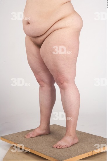 Leg Whole Body Woman Nude Slim Overweight Studio photo references