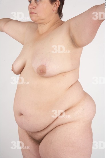 Upper Body Whole Body Woman Nude Slim Overweight Studio photo references