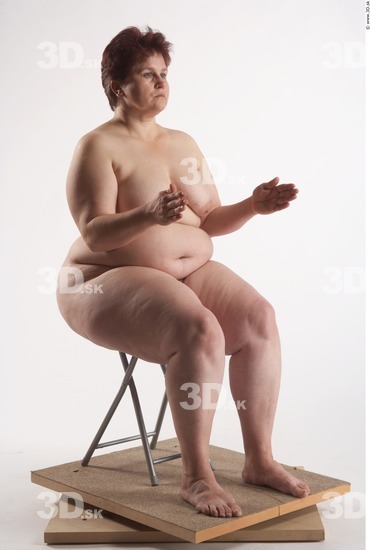 Whole Body Woman Artistic poses White Nude Overweight