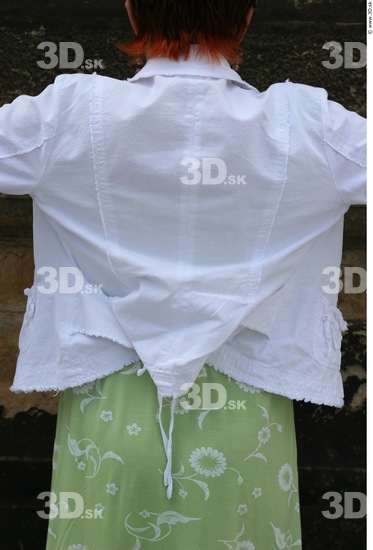 Upper Body Woman White Casual Chubby