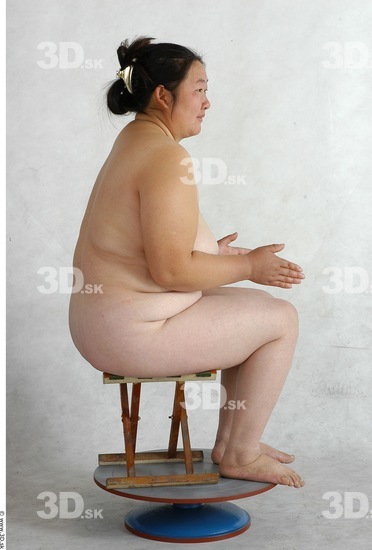 Whole Body Phonemes Woman Artistic poses Asian Nude Overweight Studio photo references