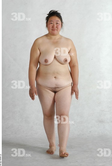 Whole Body Phonemes Woman Animation references Asian Nude Overweight Studio photo references