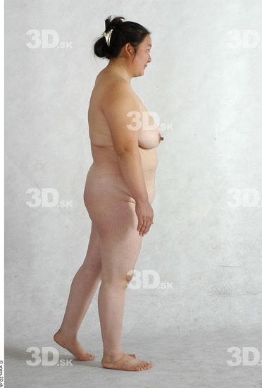 Whole Body Phonemes Woman Animation references Asian Nude Overweight Studio photo references
