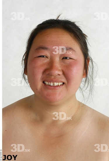 Face Whole Body Phonemes Emotions Woman Asian Nude Overweight Studio photo references