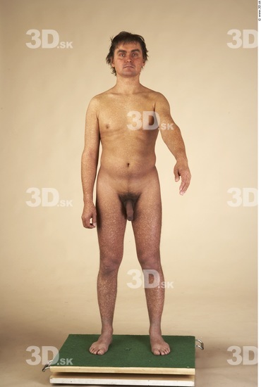 Whole Body Man Nude Muscular Average Studio photo references