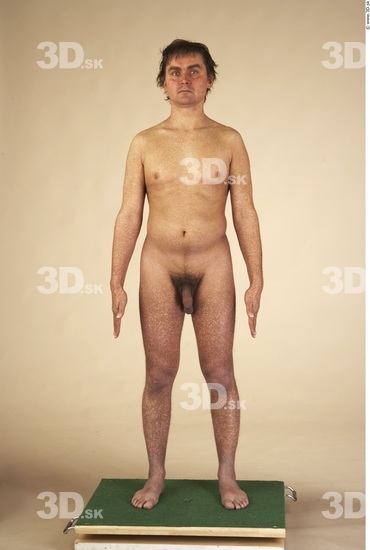 Whole Body Man Nude Muscular Average Studio photo references