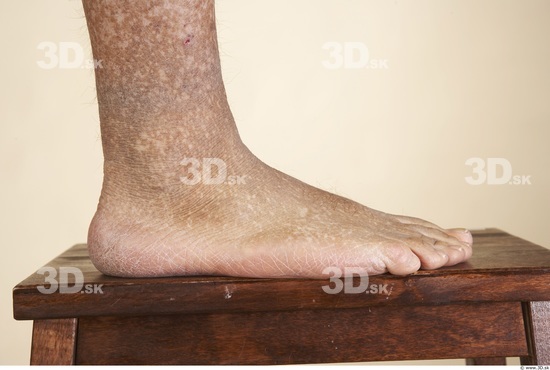 Foot Whole Body Man Nude Muscular Average Studio photo references