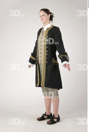 Woman White Historical Helmet Slim Costume photo references