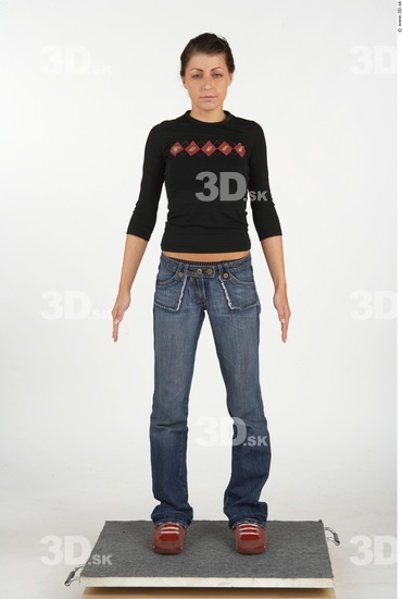 Whole Body Woman Casual Slim Studio photo references