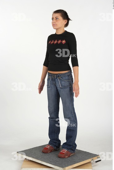 Whole Body Woman Casual Slim Studio photo references