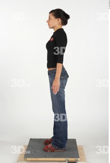 Whole Body Woman Casual Slim Studio photo references