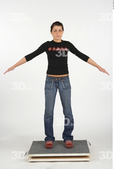 Whole Body Woman Casual Slim Studio photo references