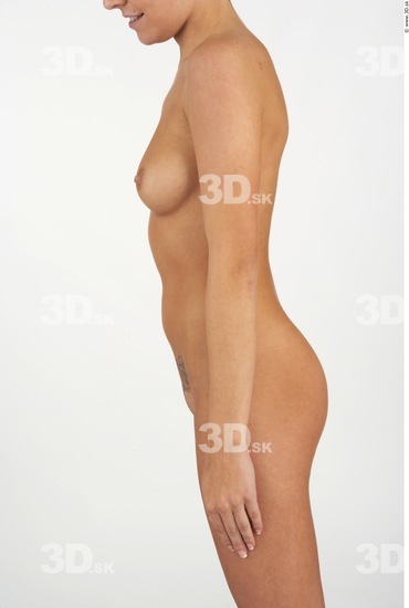 Arm Whole Body Woman Nude Slim Studio photo references