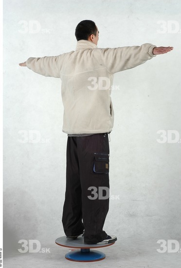 Whole Body Man T poses Asian Casual Slim Studio photo references