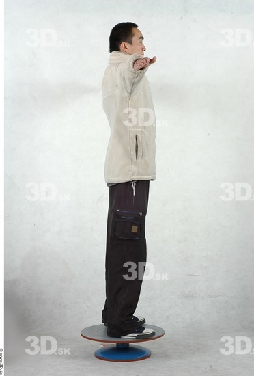 Whole Body Man T poses Asian Casual Slim Studio photo references