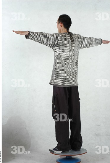 Whole Body Man T poses Asian Casual Slim Studio photo references