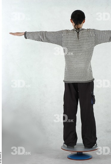 Whole Body Man T poses Asian Casual Slim Studio photo references