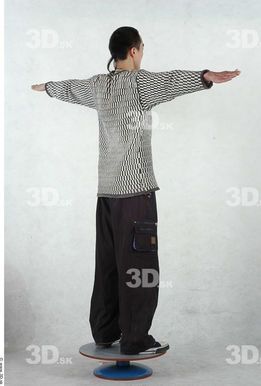 Whole Body Man T poses Asian Casual Slim Studio photo references